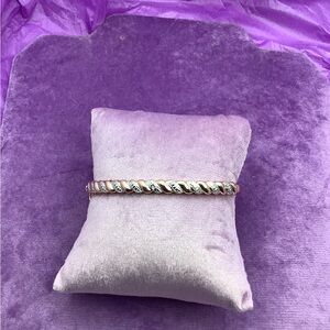 Rose Gold and Silver Bracelet with Diamond